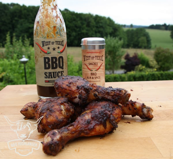 Chicken Wings mit Western of Texas Rub & BBQ Sauce