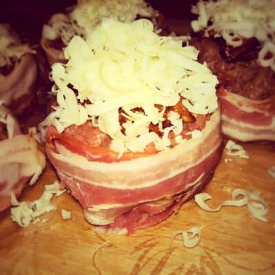 Beef Tarts mit Bacon