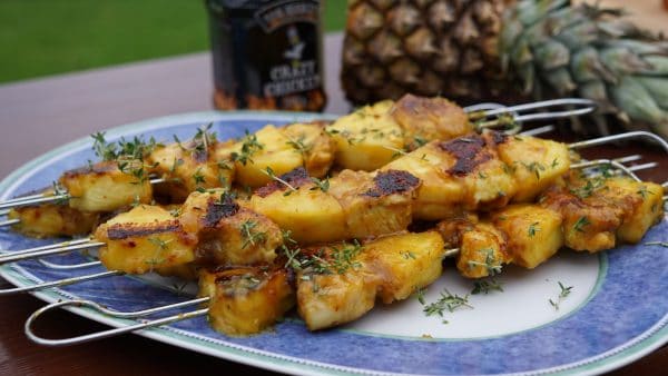 gegrillte Hähnchenspieße mit Ananas | BBQ Highlander
